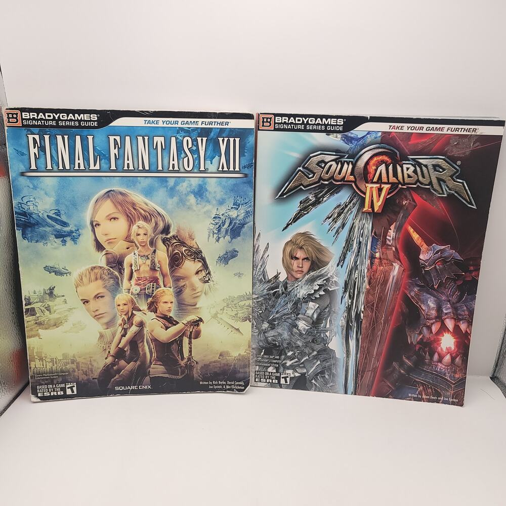 Brady Games Lot of 2 Guides Final Fantasy XII Soul Calibur IV